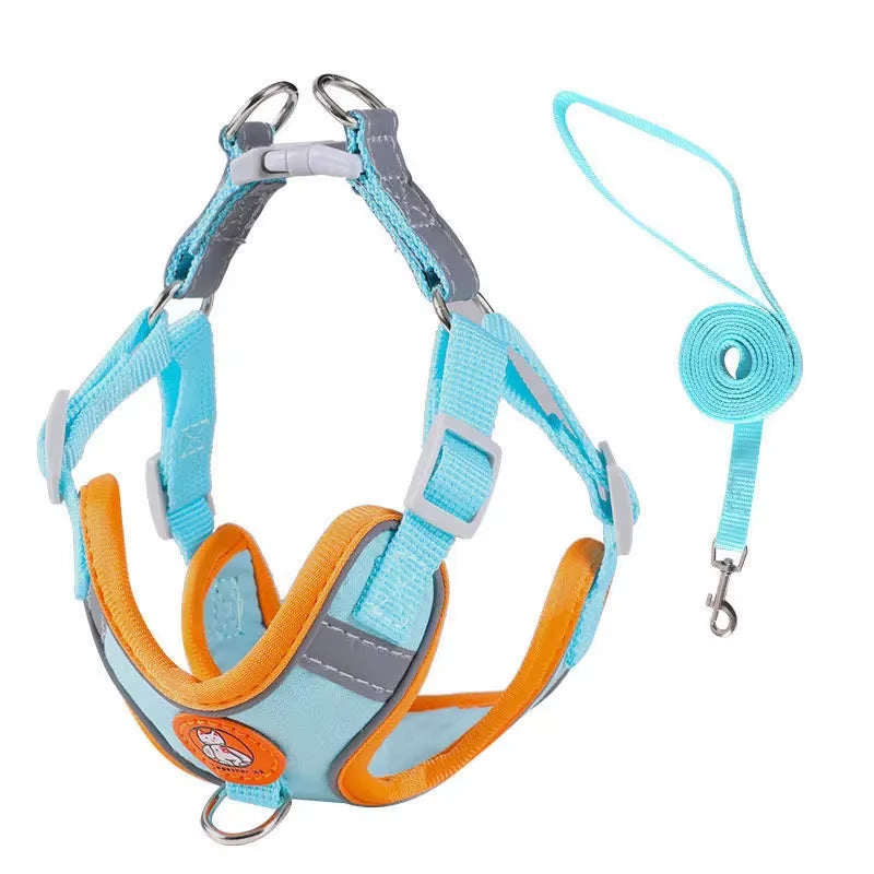 Harness Set Adjustable Dog Collar Dog Small and Medium Dog Puppy Vest Bichon French Bulldog Harness Dog Harness Leash